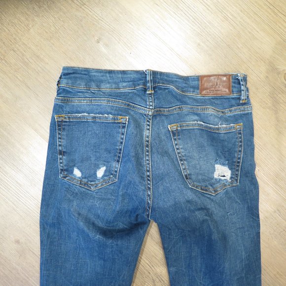 Zara Womans Skinny Jeans Distressed Medium Wash - Picture 10 of 12